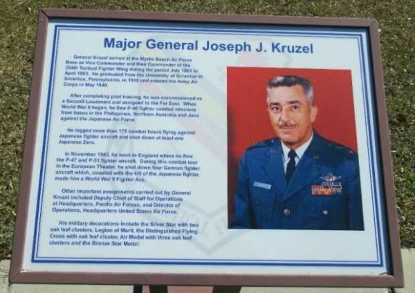 MAJOR GENERAL JOSEPH J. KRUZEL MEMORIAL PLAQUE