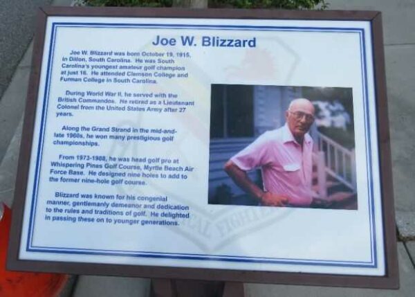 JOE W. BLIZZARD MEMORIAL PLAQUE