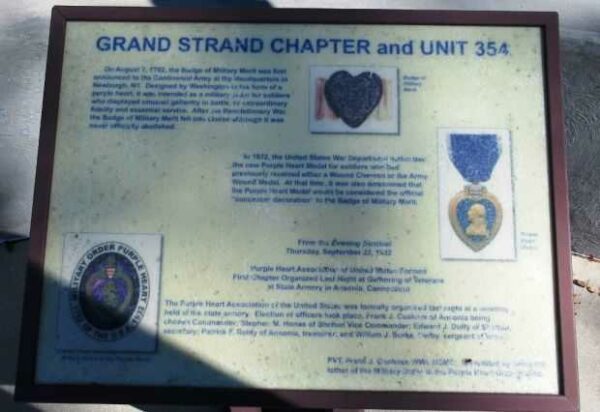 GRAND STRAND CHAPTER AND UNIT 354 MEMORIAL PANEL