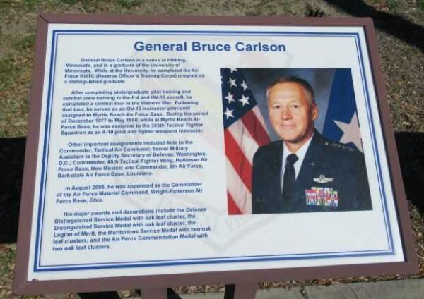 GENERAL BRUCE CARLSON MEMORIAL PLAQUE