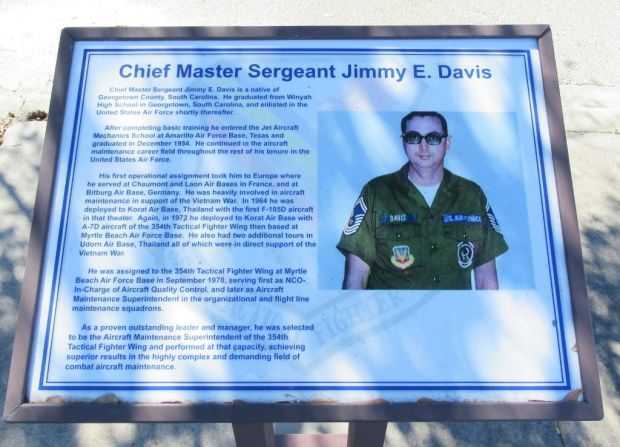 CHIEF MASTER SERGEANT JIMMY E. DAVIE MEMORIAL PLAQUE