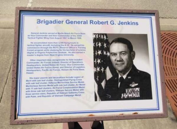 BRIGADIER GENERAL ROBERT G. JENKINS MEMORIAL PLAQUE
