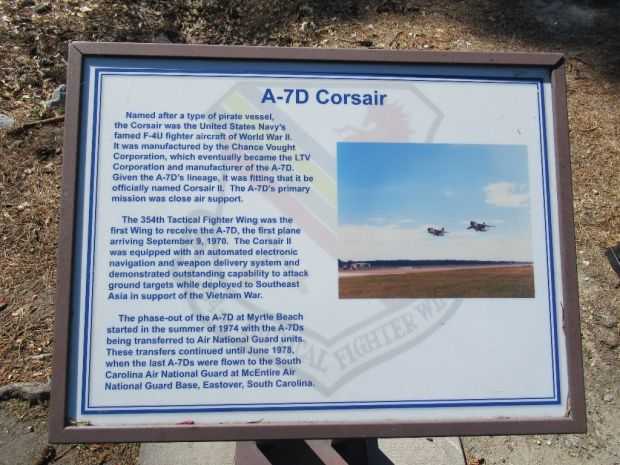 A-7D CORSAIR MEMORIAL PLAQUE