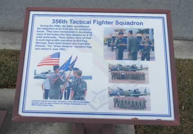 356TH TACTICAL FIGHTER SQUADRON MEMORIAL PLAQUE C