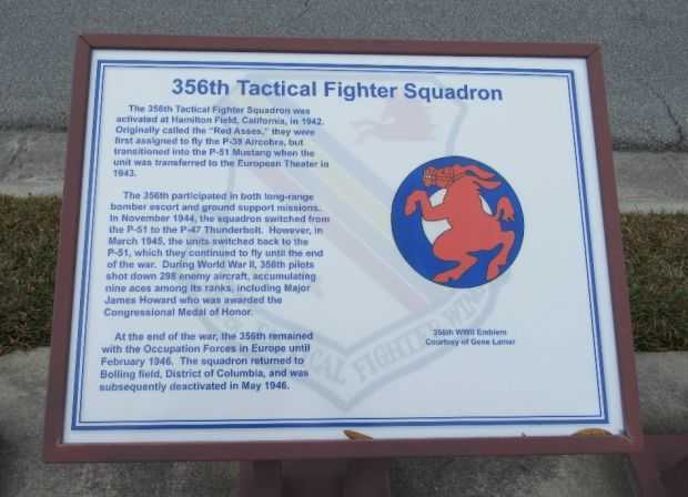 356TH TACTICAL FIGHTER SQUADRON MEMORIAL PLAQUE B