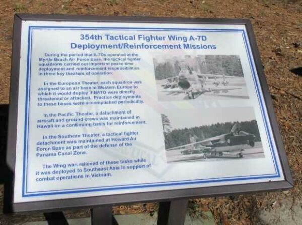 354TH TACTICAL FIGHTER WING A-7D MEMORIAL PLAQUE