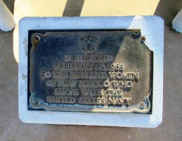 NEW MEXICO NAVY VETERANS MEMORIAL ANCHOR PLAQUE