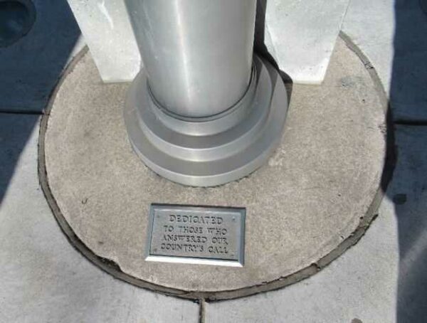 CHAVES COUNTY VETERANS MEMORIAL FLAGPOLE PLAQUE