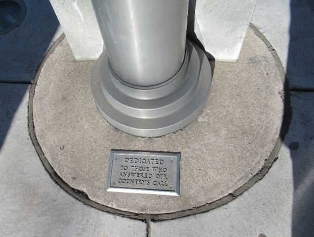 CHAVES COUNTY VETERANS MEMORIAL FLAGPOLE PLAQUE