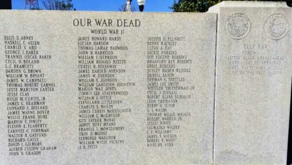 PONTOTOC COUNTY MEMORIAL MONUMENT RIGHT STONE