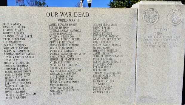 PONTOTOC COUNTY MEMORIAL MONUMENT RIGHT STONE