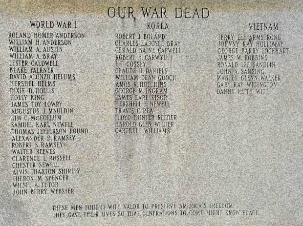 PONTOTOC COUNTY MEMORIAL MONUMENT LEFT STONE