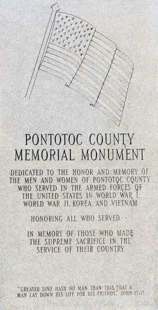 PONTOTOC COUNTY MEMORIAL MONUMENT DEDICATION STONE