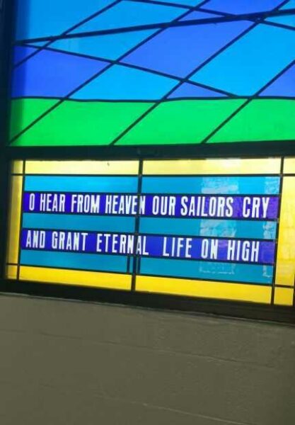 FATHER VINCENT R. CAPODANNO CHAPEL MEMORIAL STAINED GLASS WINDOW B