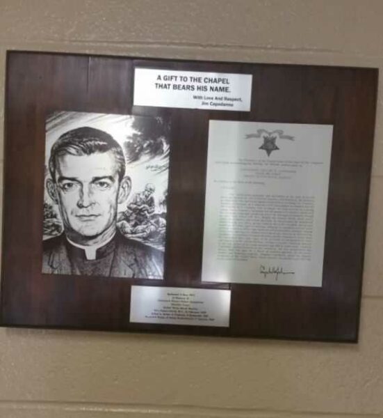 LIEUTENANT VINCENT ROBERT CAPODANNO MEDAL OF HONOR MEMORIAL PLAQUE