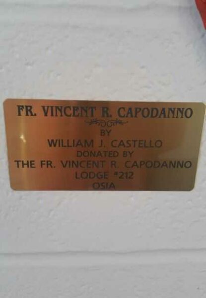 FR. VINCENT R. CAPODANNO WAR MEMORIAL  MURAL PLAQUE
