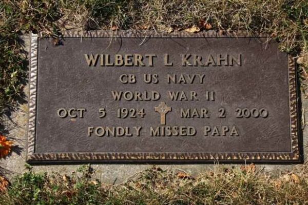 WILBERT L KRAHN MEMORIAL CEMETERY STONE