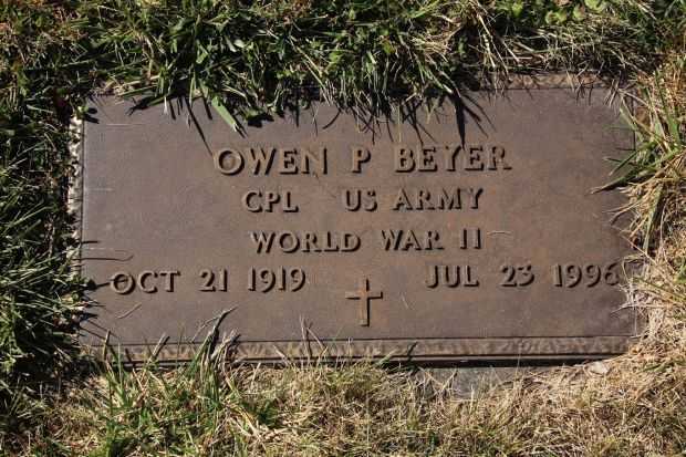 OWEN P BEYER MEMORIAL CEMETERY STONE