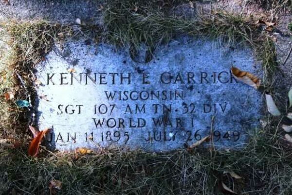 KENNETH E CARRICK MEMORIAL CEMETERY STONE