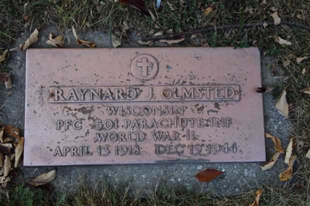 RAYMOND J. OLMSTED MEMORIAL CEMETERY STONE
