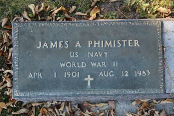 JAMES A PHIMISTER MEMORIAL CEMETERY STONE