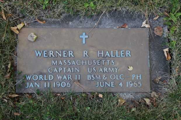 WERNER R HALLER MEMORIAL CEMETERY STONE