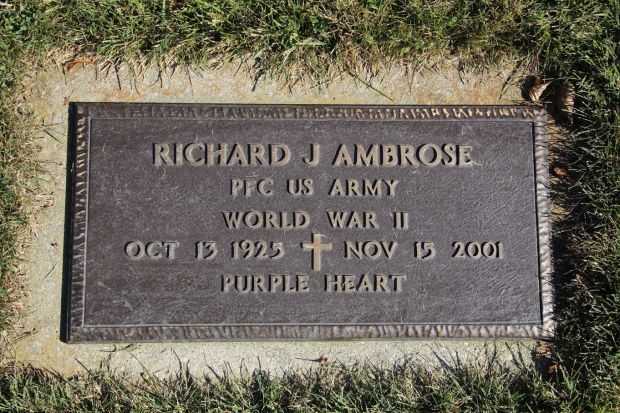 RICHARD J AMBROSE MEMORIAL CEMETERY STONE