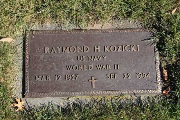 RAYMOND H KOZICKI MEMORIAL CEMETERY STONE