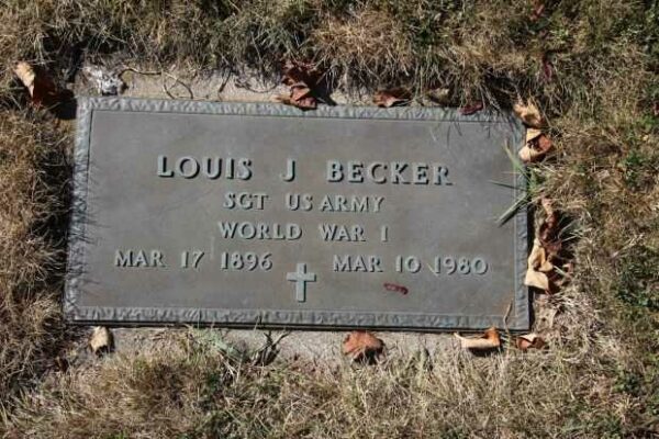 LOUIS J BECKER MEMORIAL CEMETERY STONE