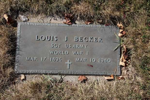 LOUIS J BECKER MEMORIAL CEMETERY STONE