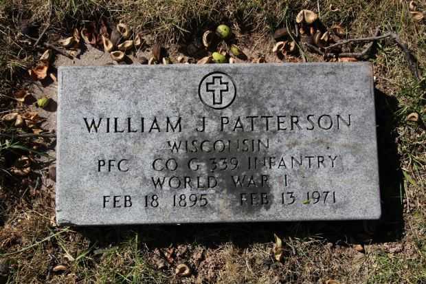 WILLIAM J PATTERSON MEMORIAL CEMETERY STONE