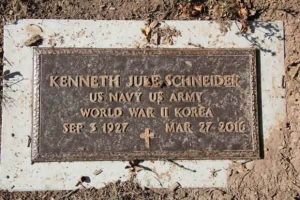 KENNETH JULE SCHNEIDER MEMORIAL CEMETERY STONE