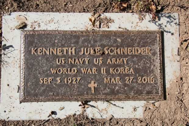 KENNETH JULE SCHNEIDER MEMORIAL CEMETERY STONE