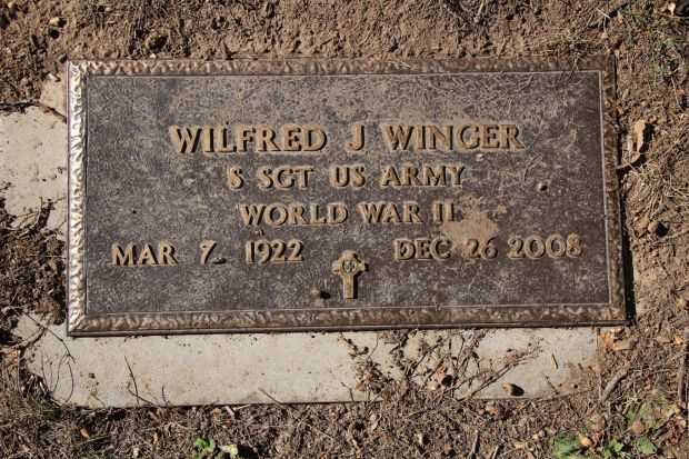 WILFRED J WINGER MEMORIAL CEMETERY STONE