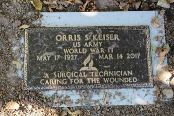 ORRIS S KEISER MEMORIAL CEMETERY STONE