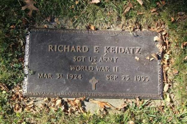 RICHARD E KEIDATZ MEMORIAL CEMETERY STONE