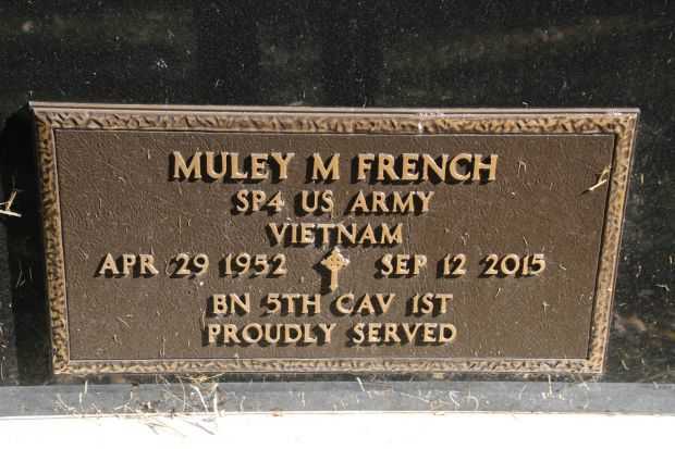 MULEY M FRENCH MEMORIAL CEMETERY STONE