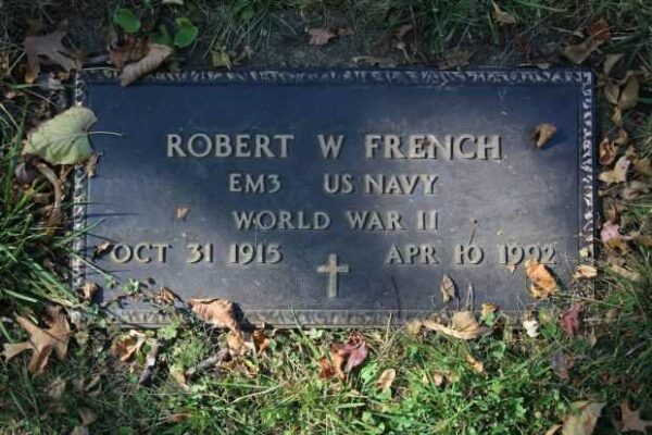 ROBERT W FRENCH MEMORIAL CEMETERY STONE