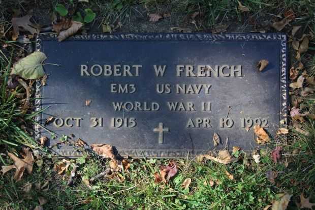 ROBERT W FRENCH MEMORIAL CEMETERY STONE