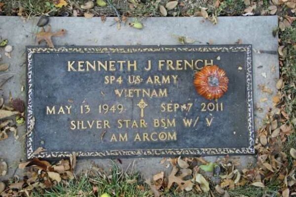 KENNETH J FRENCH MEMORIAL CEMETERY STONE