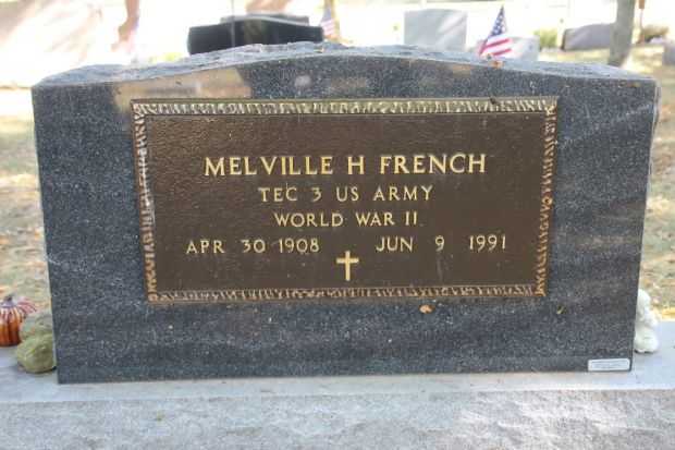 MELVILLE H FRENCH MEMORIAL CEMETERY STONE