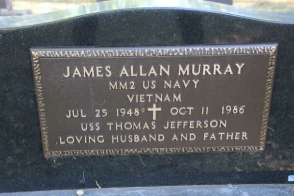 JAMES ALLAN MURRAY MEMORIAL CEMETERY STONE