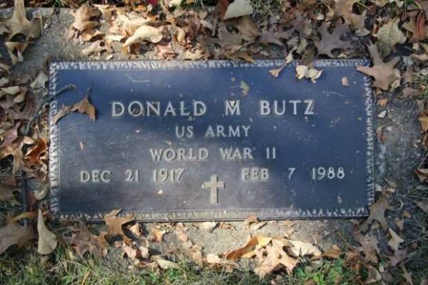 DONALD M BUTZ MEMORIAL CEMETERY STONE