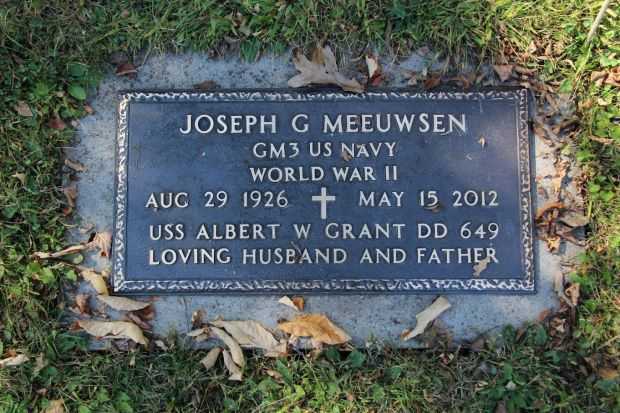 JOSEPH G MEEUWSEN MEMORIAL CEMETERY STONE
