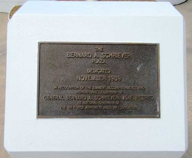 BERNARD A. SCHRIEVER PLAZA MEMORIAL PLAQUE