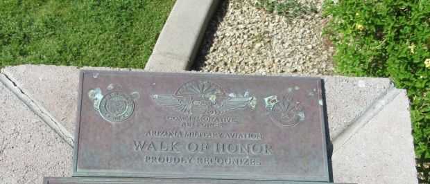ARIZONA MILITARY AVIATION WALK OF HONOR MEMORIAL PLAQUE