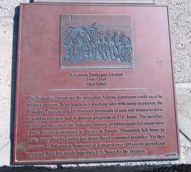 ARIZONAN TUSKEGEE AIRMEN WAR MEMORIAL PLAQUE