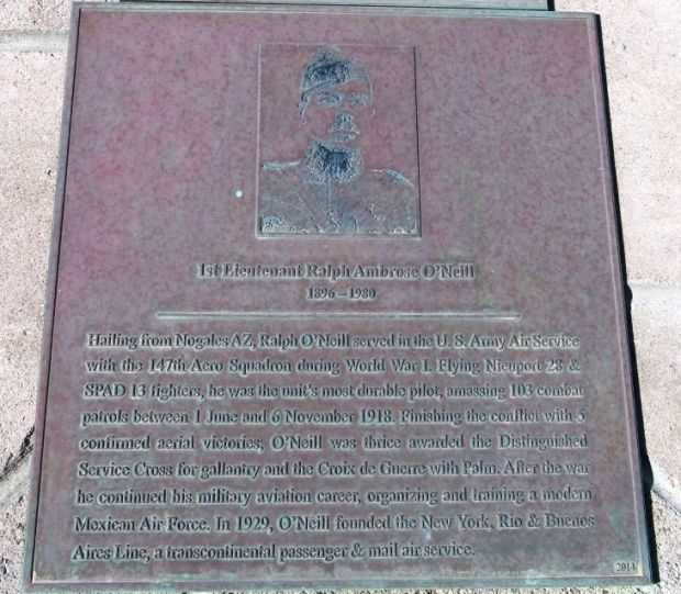 1ST LIEUTENANT RALPH AMBROSE O’NEILL WAR MEMORIAL PLAQUE
