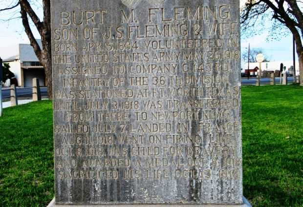 BURT M. FLEMING MEMORIAL DEDICATION STONE