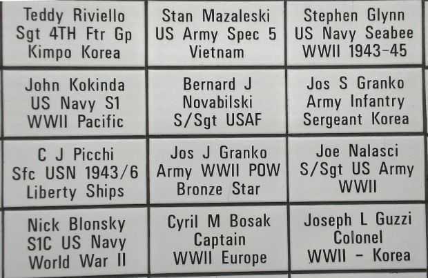 OLD FORGE VETERANS MEMORIAL BRICK SECTION A